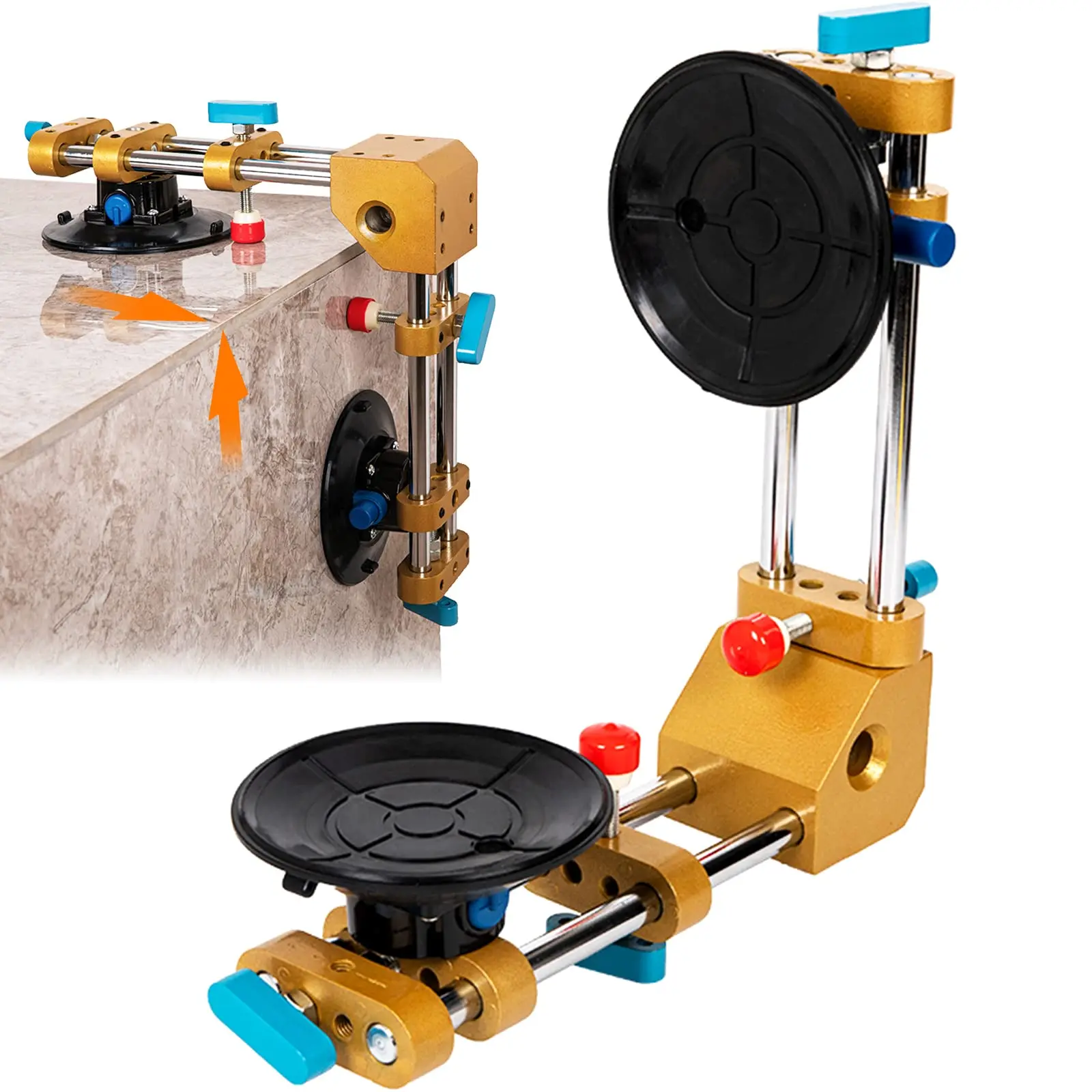 Right Angle 90 Degree Suction Cup 8 Inch for Countertops Granite Stone Marble Slab Installation Connected Countertop Seam Setter
