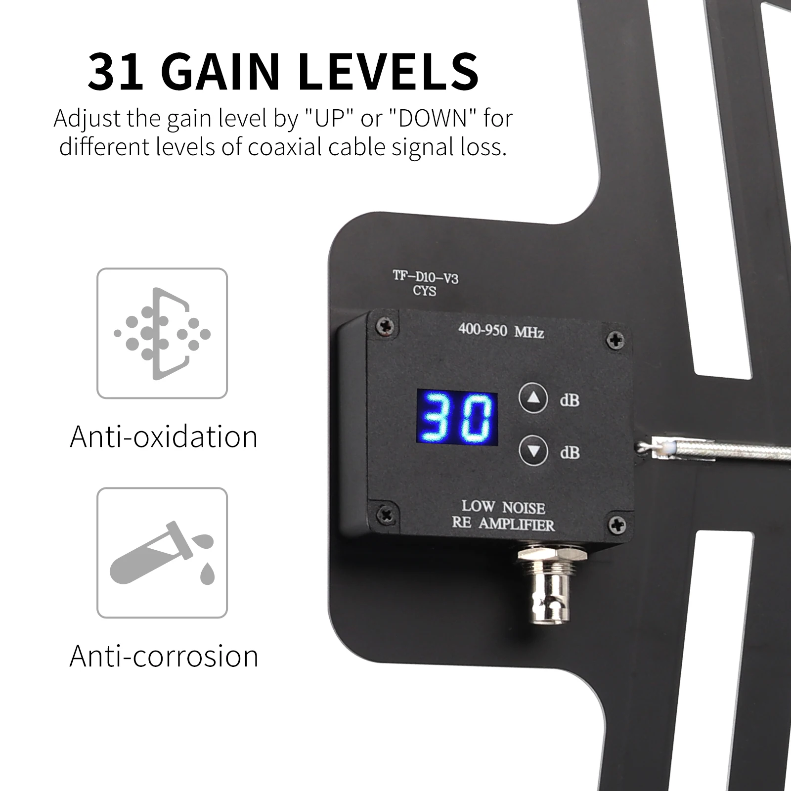 TLF Xtuga SY-1000 Microfono wireless UHF RF Segnali Spiltter Distributore Amplificatore Antena 450-1000MHZ Attrezzatura da palco o 80