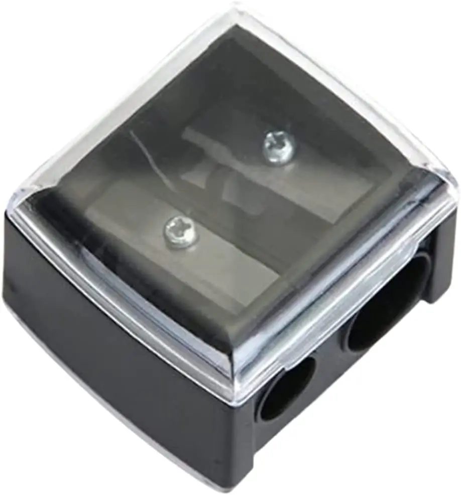 

Точилка для карандашей с двумя отверстиями и крышкой для карандашей для глаз и бровей, портативный косметический инструмент