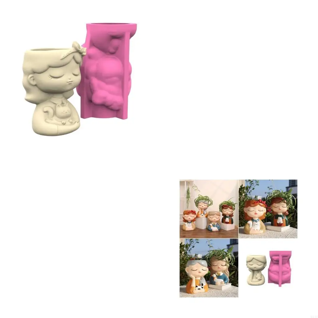 

91AF Safe Silicone Flanter Плесень с девушкой фигур.