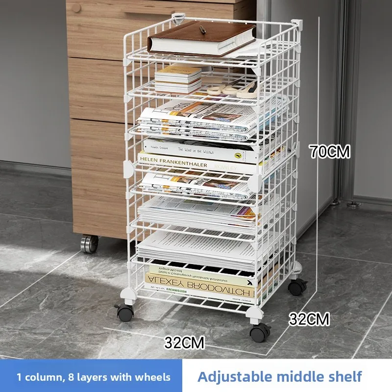 표준형 화이트 1열 8단 - 바퀴 포함 30*30*30cm