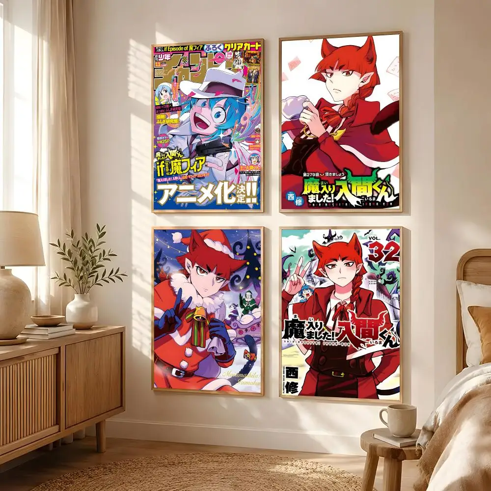 Welcome to Demon School! Iruma-kun Poster Poster All-match HD Waterproof Self-Adhesive Wall Art Sticker For Home Bedroom
