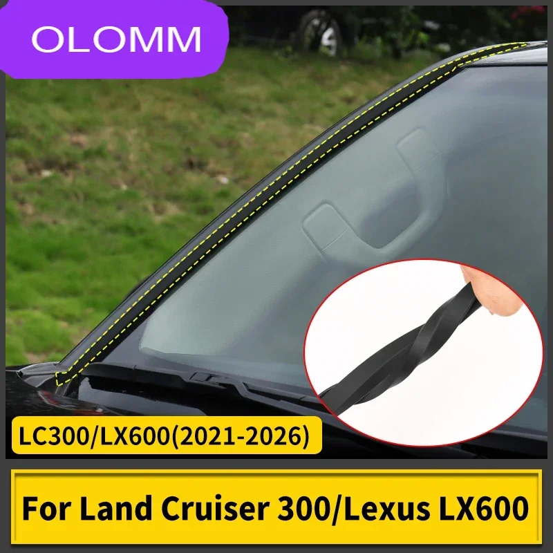 Windshield strip,Seal Shock absorption glass guide groove Sound insulation For Toyota Land Cruiser LC300,Lexus LX600 2021-2026
