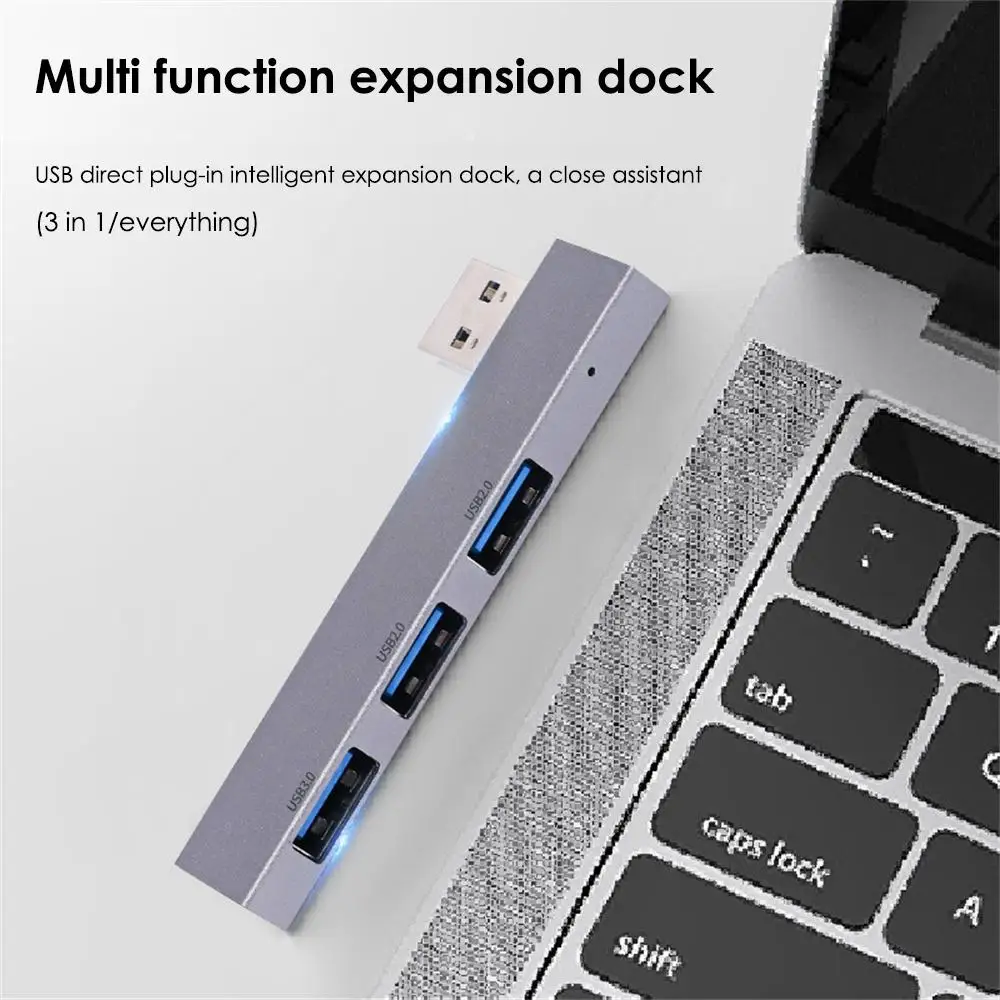 1/2/4PCS 3IN1 Mini USB3.0 Hub Portable Docking Station Plug and Play High Speed  USB Hub for Computer Accessories