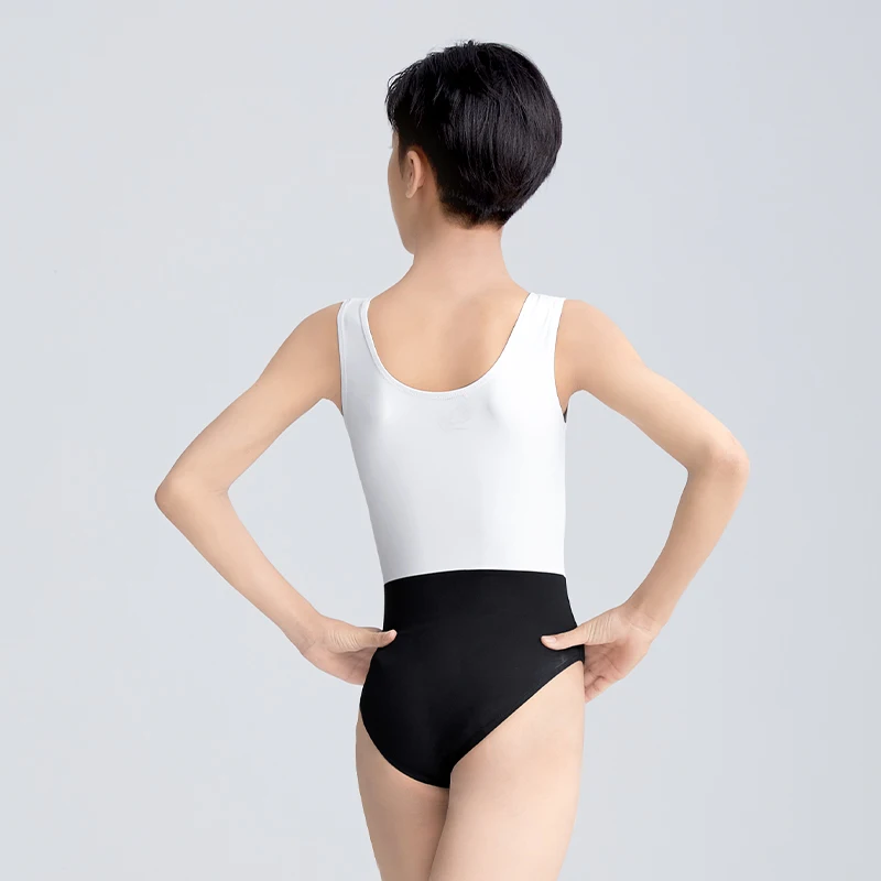 Boys Physical Professional Training Dance Ballet Gymnastics Leotards Men Undershirts Dance Workout Bodysuit Swimwear