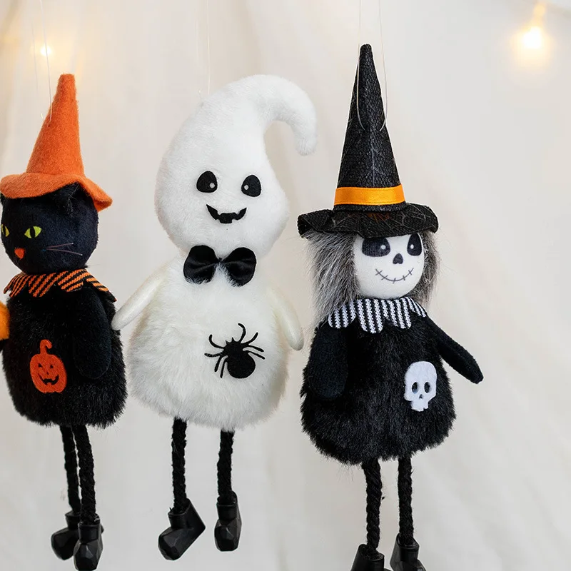 Halloween Decoration Pumpkin Ghost Witch Black Cat Pendant Bar Haunted House Hanging Oranment Happy Halloween Day Ghost Festival