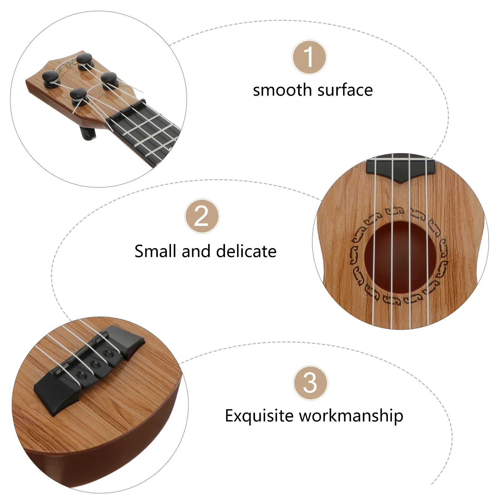 

1Pcs Ukulele Plastic 38Cm Assorted Color Beginner Mini Guitar Instrument Small Musical Instruments for Kids Plastic Ukulele