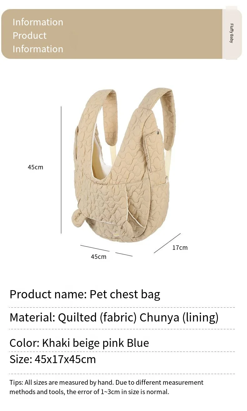 Latest 2025 Portable Pet Bag Chest Bag Large Capacity Dog Bag Cat Bag Soft and Breathable Bear Bag High Quality