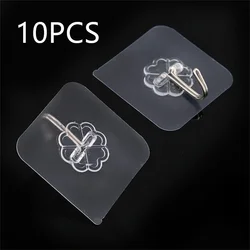 Transparent Wall Hooks Hangers Self Adhesive Door Wall Hangers Hooks Suction Heavy Load Rack for Kitchen Bathroom Accessories