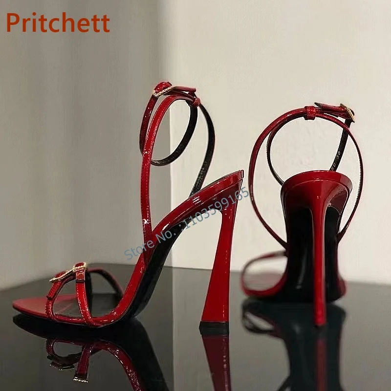 

Belt Thin Heels Sandals Pointy Toe Ankle Strap Solid Black Stiletto Pumps Buckle Strap Slingback Dress Shoes Summer Concise Sexy