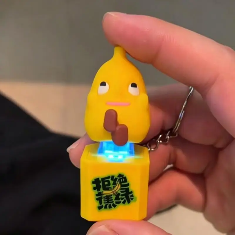 Cartoon-Bananen-Tastatur-Clicker Fidget-Spielzeug LED-Tastenkappe Schlüsselanhänger Stressabbau-Fingerspielzeug Entspannungsspielzeug – Detail 8
