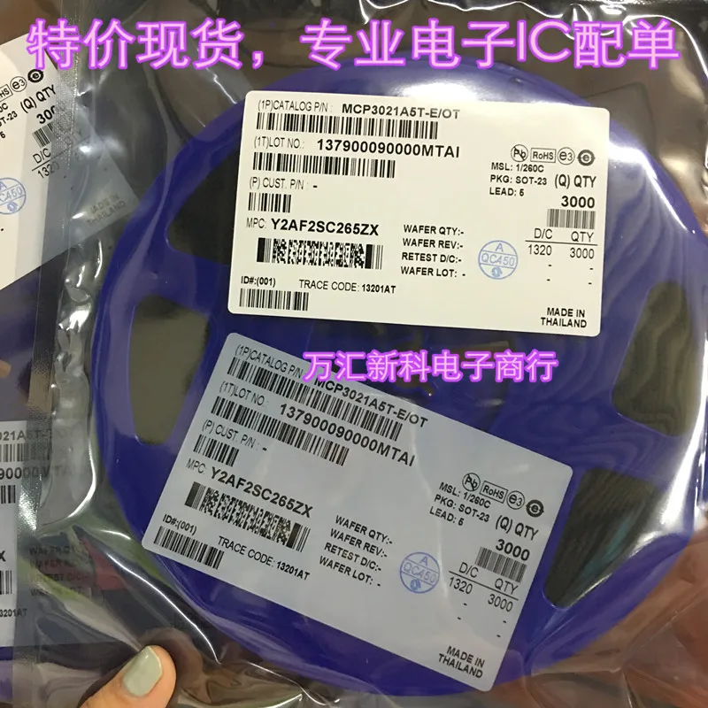 MICROCHIP original MCP3021 piezas/OT, 10 MCP3021A5T-E, SOT23-5