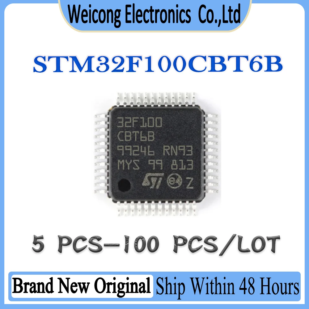 

New Original STM32F100CBT6B STM32F100CBT6 STM32F100CBT STM32F100CB STM32F100C STM32F100 STM32F STM32 STM IC MCU Chip LQFP-48