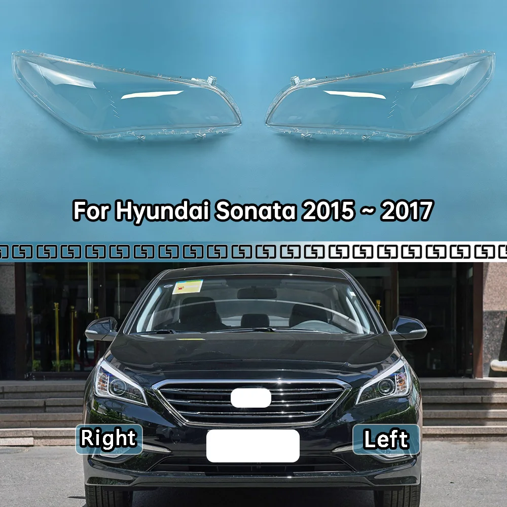 

Для Hyundai Sonata 2015 2016 2017, чехол для автомобильной лампы, передняя прозрачная линза, авто стеклянный абажур, крышка фары