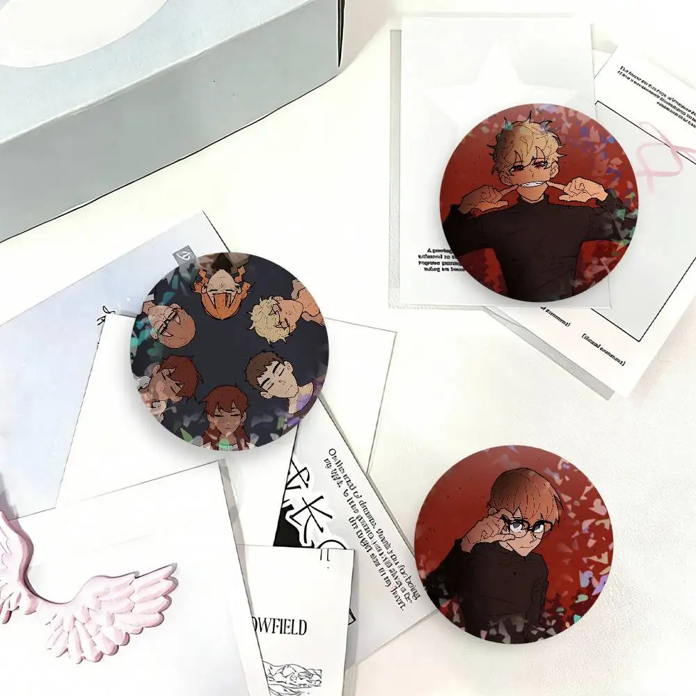 Comics S-school B-bus G-graveyard Laser Badge Creative Brooches Backpack Accessories Make Great Gifts For Friends Children