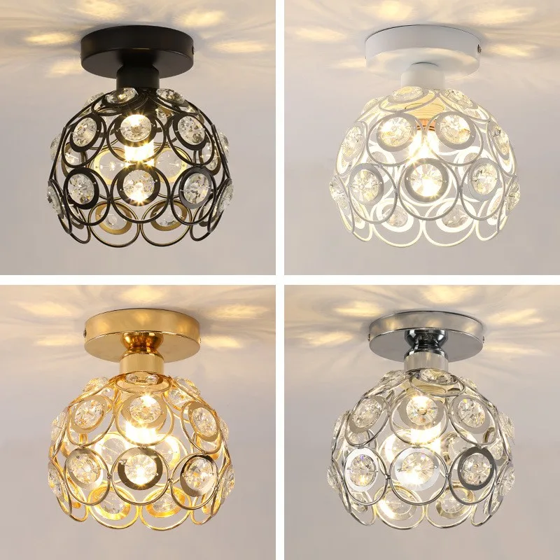 

Nordic Led Ceiling Lamp Individual Creative Crystal Bedroom Ceiling Light Hallway Lantern American Restaurant Lighting