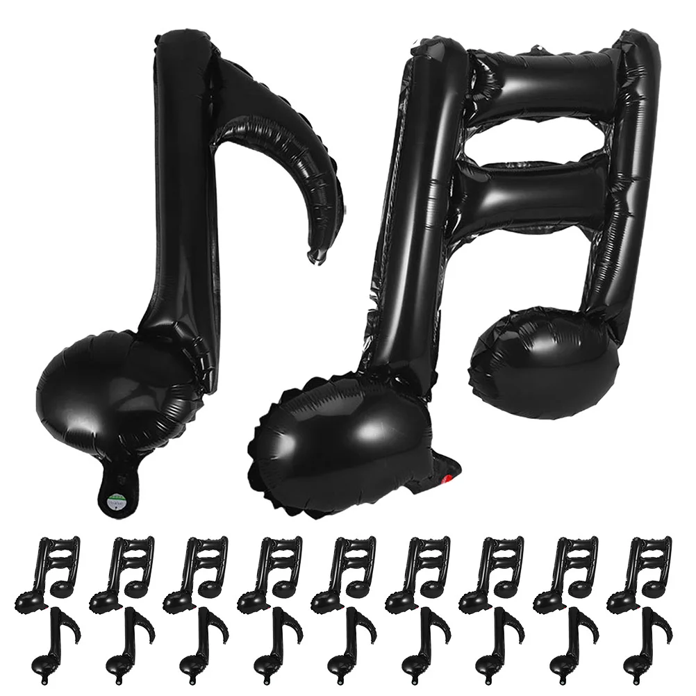 

40Pcs Music Aluminum Film Balloons Music Note Party Decorations Birthday Wedding Concert Supplies Black Musical Note Balloon
