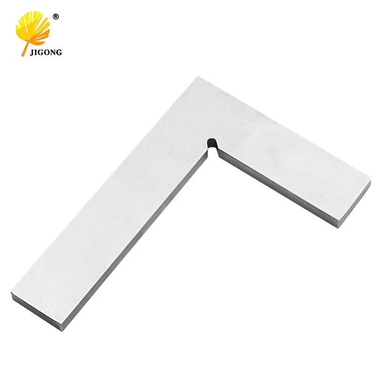 

JIGONG Silver Tone 99x70mm Bladed 90 Degree Angle Try Square Ruler Flat corners Protractor