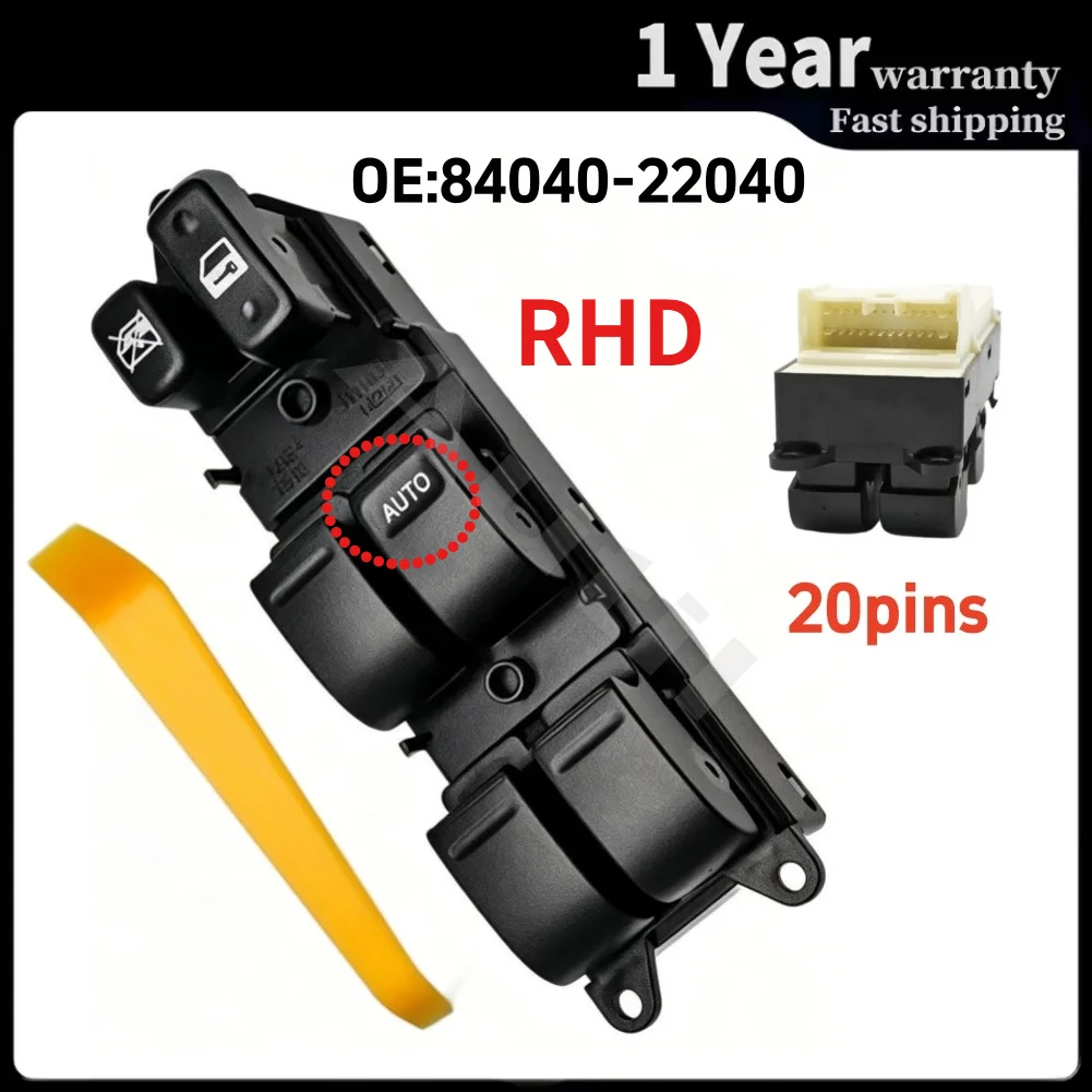 Front Right Master Power Window Switch Electric Glass Lifter Button for Toyota Chaser Mark Cresta JZX100 1996-2001 84040-22040