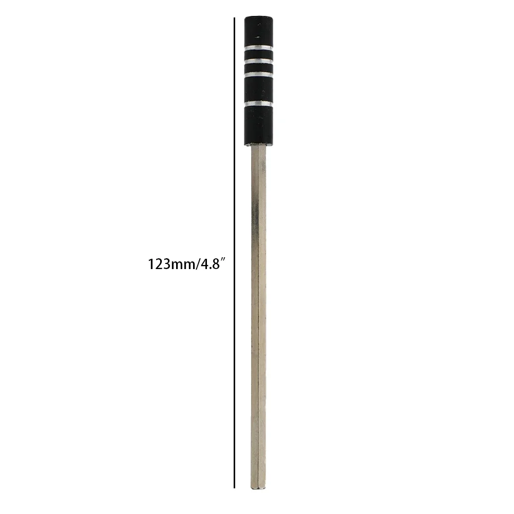 Eje de extensión de Metal de acero de 123mm para broca hexagonal de 4mm y 1/8 pulgadas, adaptador de enchufe hexagonal, soportes de puntas de destornillador, extensión de eje magnético