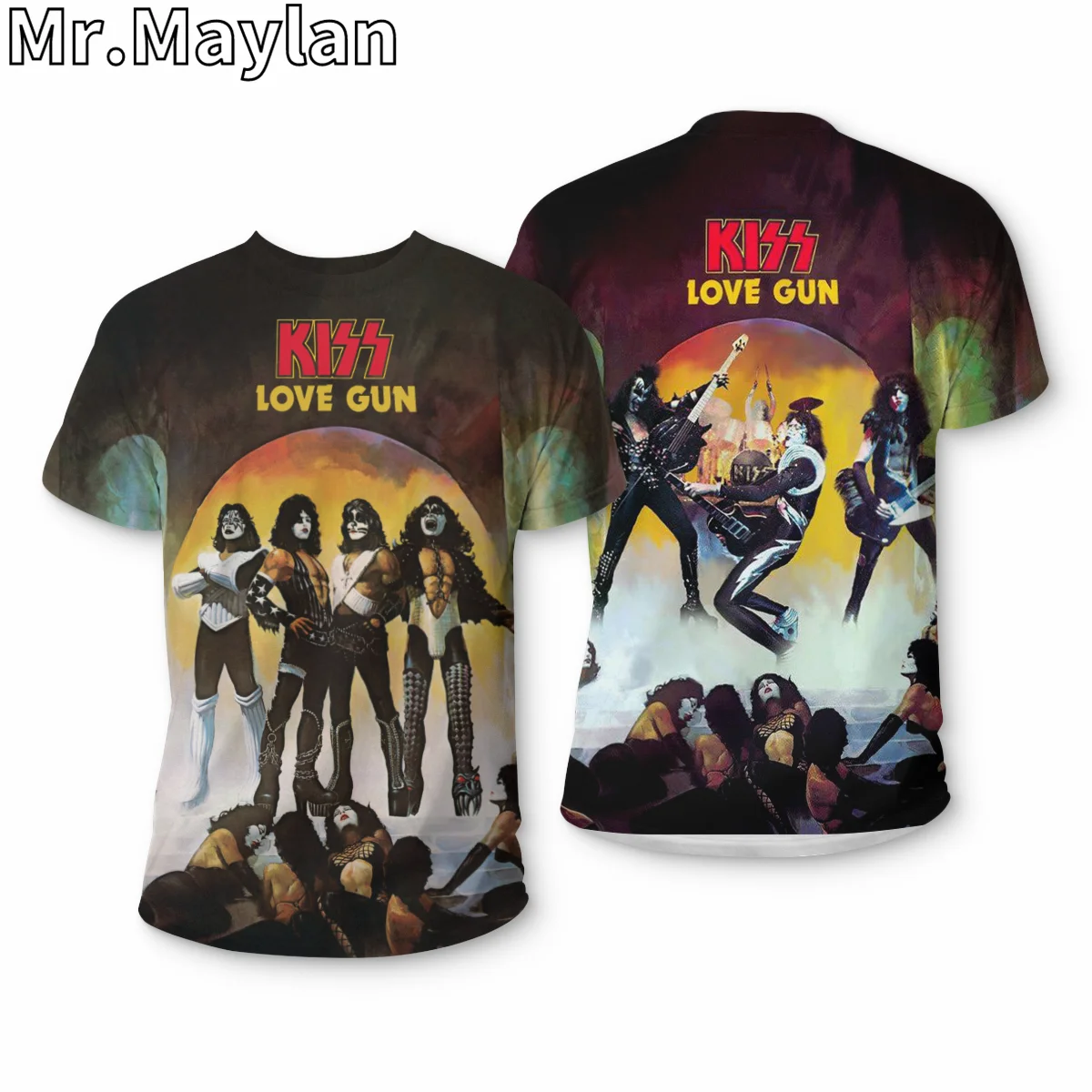 Rock Kiss Band Tshir 3D Printed t shirt for Men/women New Design Streetwear Tee shirts Homme Oversized t shirt 5XL 6XL Tops A55