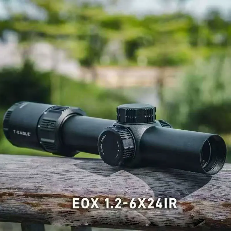 T-EAGLE EOX1.2-6x24IR Tactical Hunting Compact Rifle Scope Spotting Optical Collimator Airsoft PCP ar15 Sight