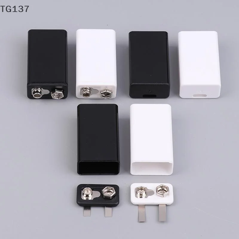 1/5/8Pcs Battery Case Lithium Battery Storage Box 6F22 9V Type-C Square Battery Holder Portable Battery Clip Container