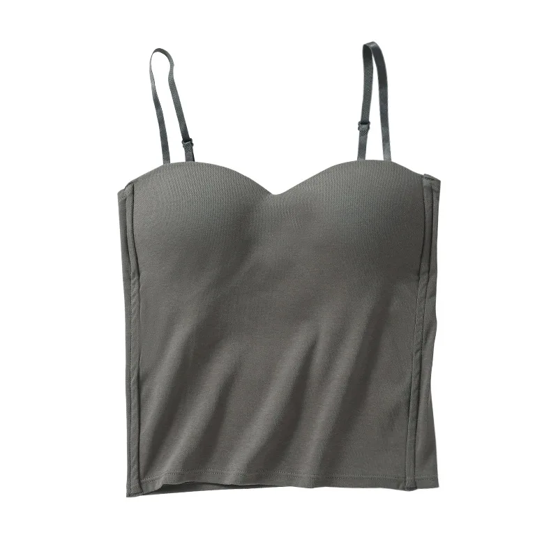 순면 원피스 라텍스 브라탑 여성용 컬러 슬리밍 아름다운 베이스 레이어 탑 나일론 원단