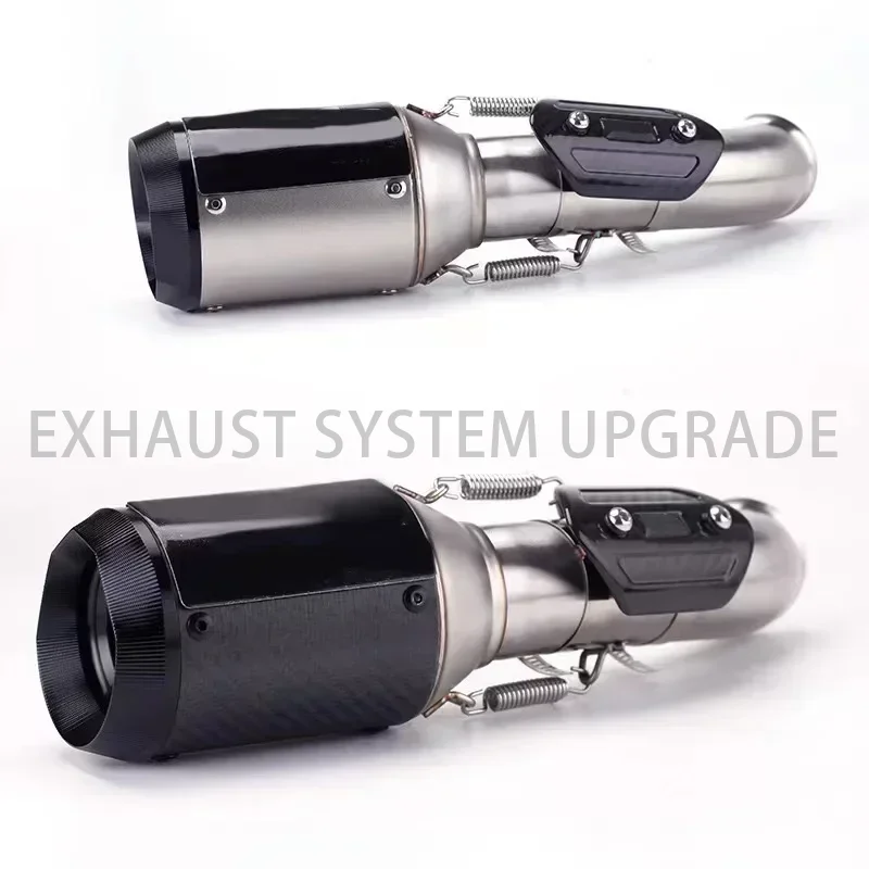 For KTM DUKE 125 250 390 RC390 2017-2020 Motorcycle Racing Exhaust Escape System Modified Slip on Link Pipe Carbon Fiber Muffle