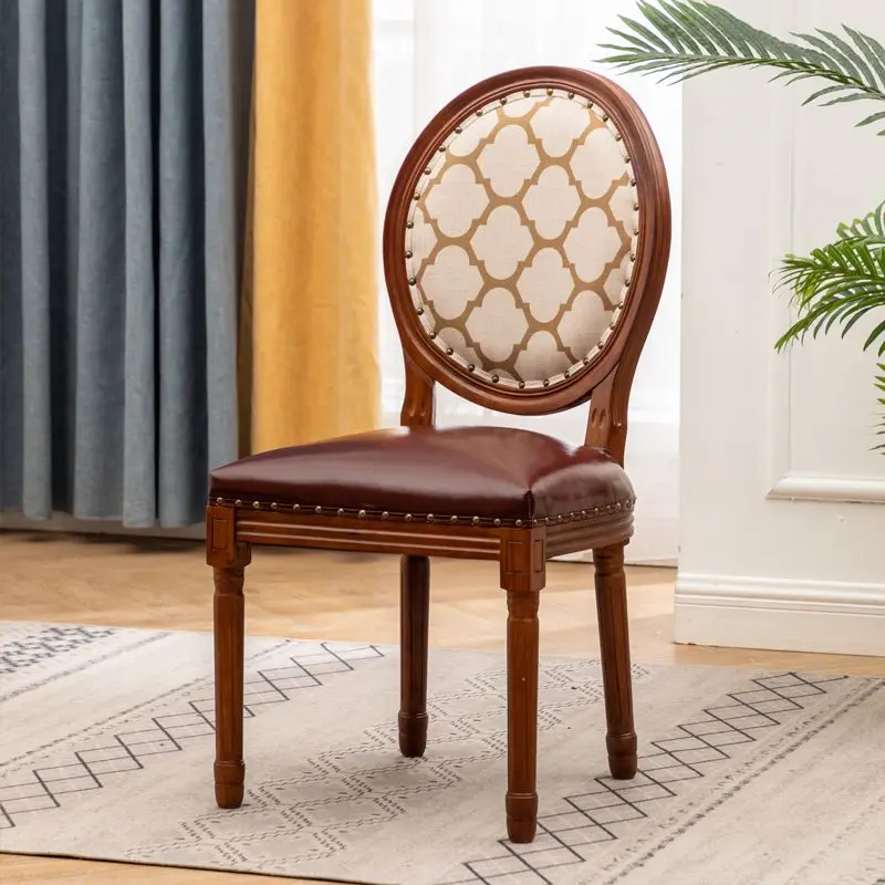 #Rustic Nordic Backrest Dining Chairs Elegant Nordic Mid Century Sofa Accent Events Vanity Wooden Sillas Para Comedor Furniture