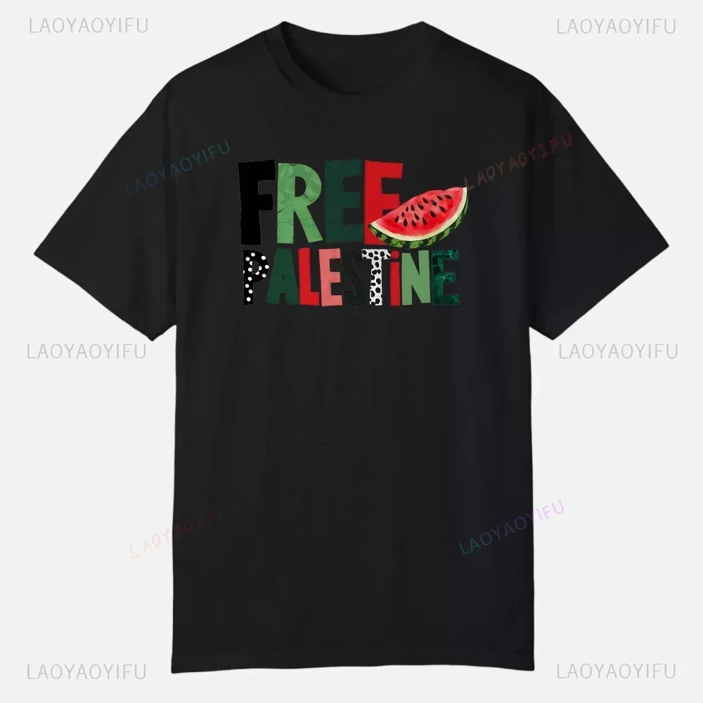 فلسطين مطبوعة القطن تي شيرت الملابس بلايز الرجال قصيرة الأكمام الجرافيك تيز جودة الملابس الصيف الشارع الشهير مخصص مضحك #3