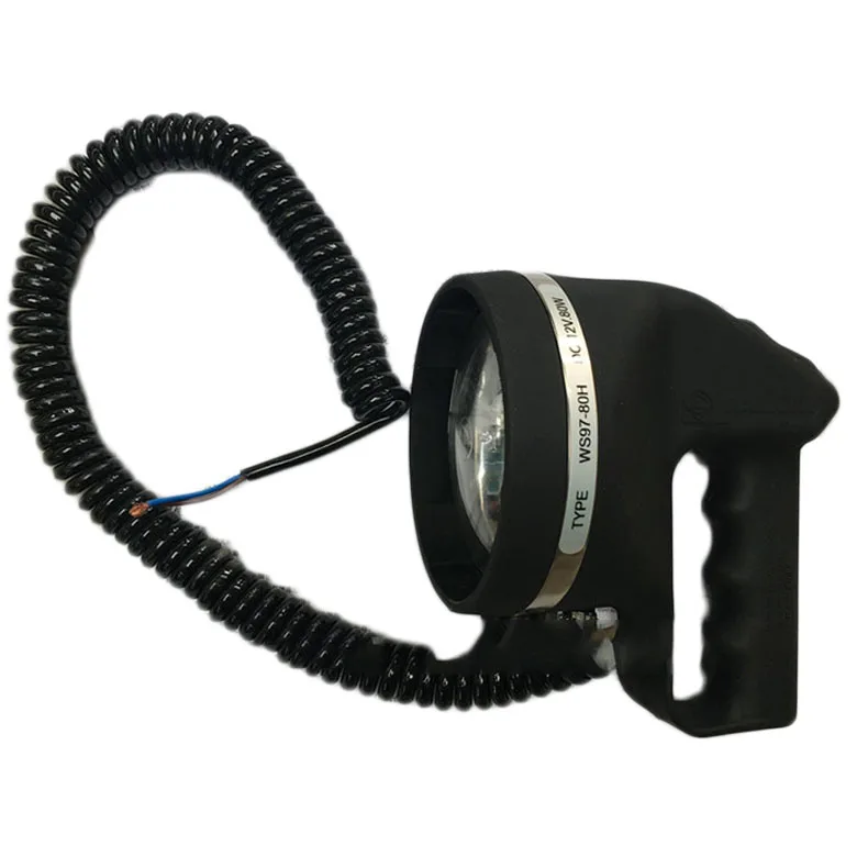 WS97-80H Marine Portable Hand Held Searchlight Search Work Light Waterlight Searchlight for Lifeboat 12V 24V PH2715 IMPA 330264