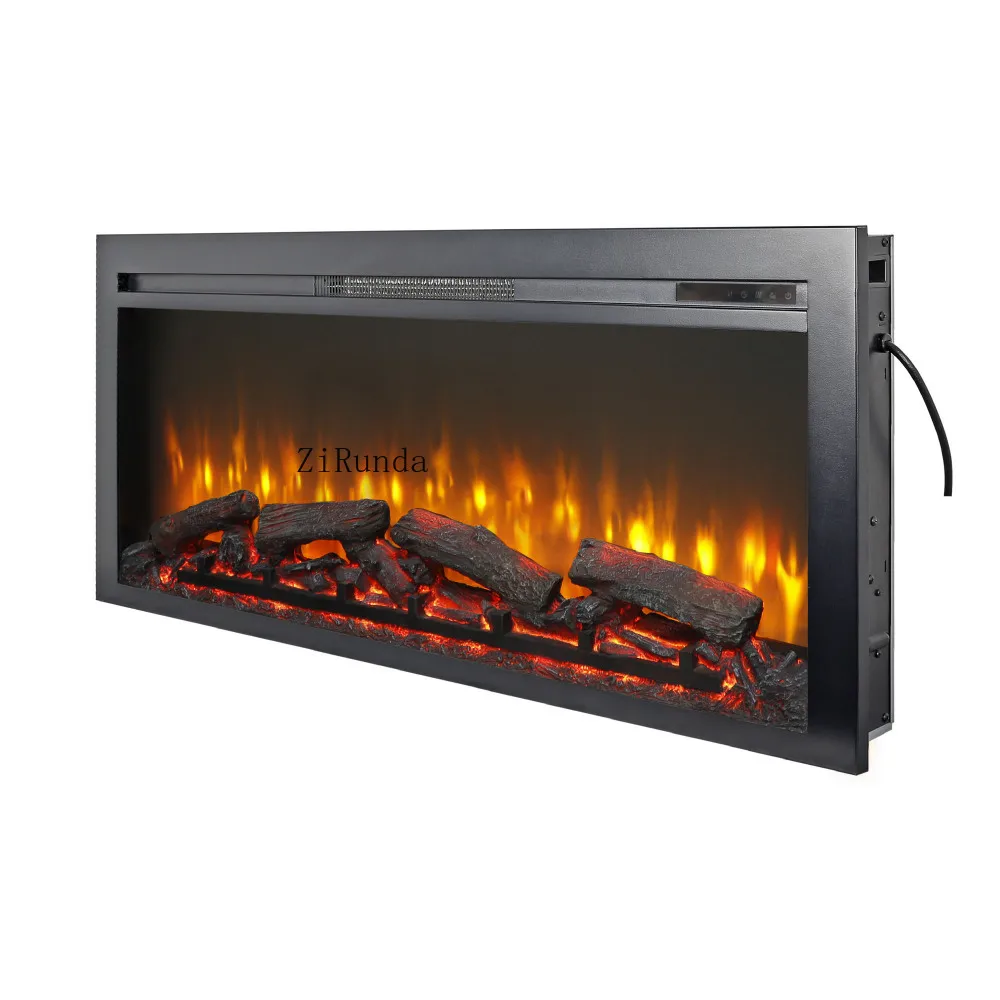 44 inch wall recessed electric fireplace with remote and Imitation Flame , LED light heater