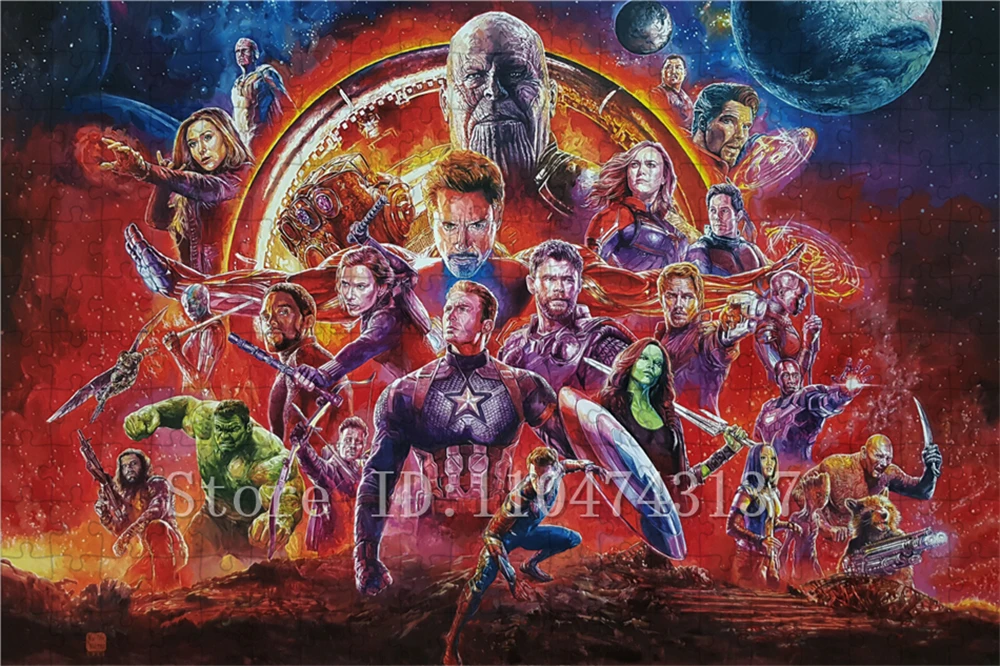 Avengers Infinity War Puzzles Disney Filme Holz-/Papierpuzzles Intelligenzspiel Handgefertigtes Spielzeug