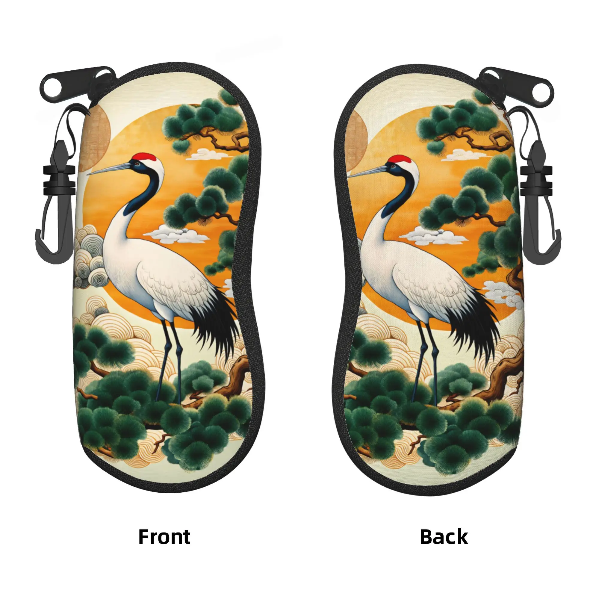Chinese Style Crane Glasses Case  Sunglasses Pouch Travel Classic Eyewear Storage Original Male Female Eyeglass Protector