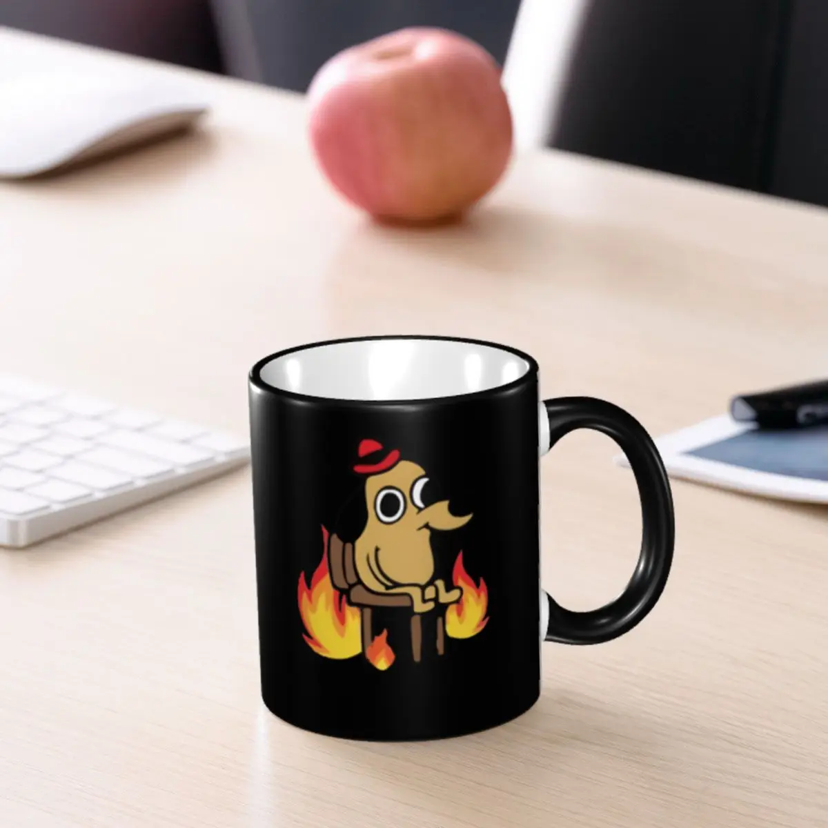 Custom I Am Fine Everything Is Fine Mug DIY Funny Sarcastic Dog Ceramic Milk Tea Coffee Cups