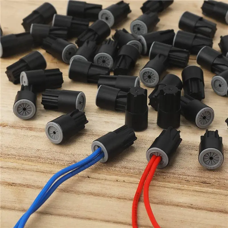 DT17 500Pcs Waterproof Wire Nuts Outdoor Electrical Wire Connectors for Sprinkler LED Landscape Light 22-12AWG