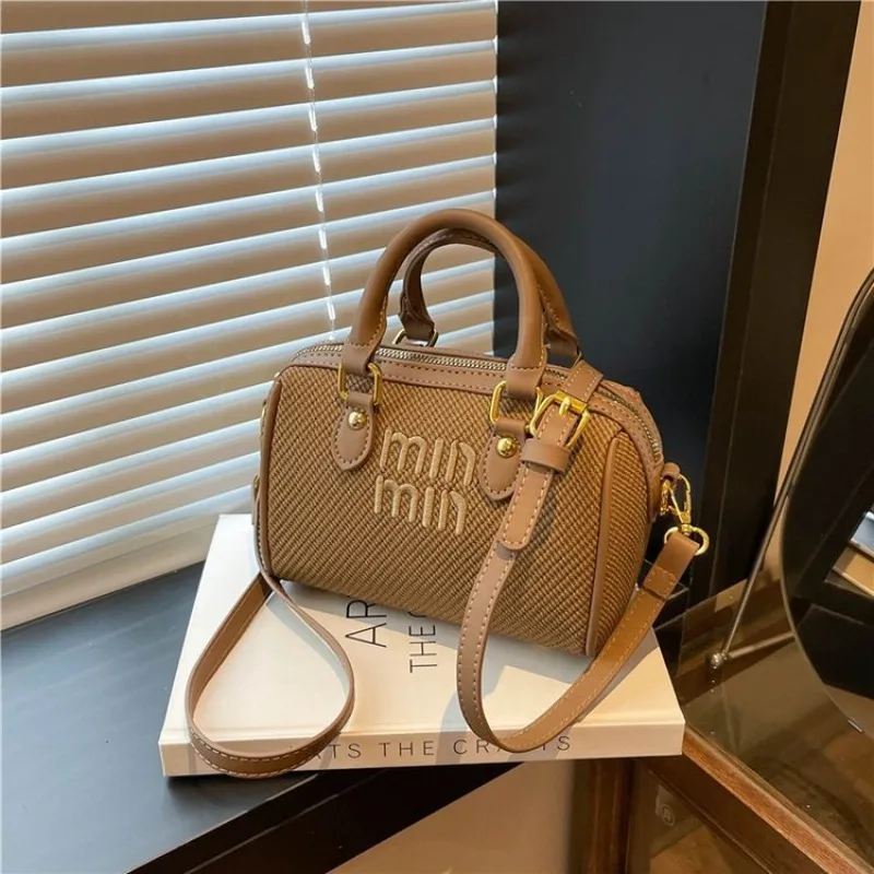 2025 Новая модная дизайнерская сумка через плечо, новая универсальная женская сумка на одно плечо с текстурой в стиле ретро