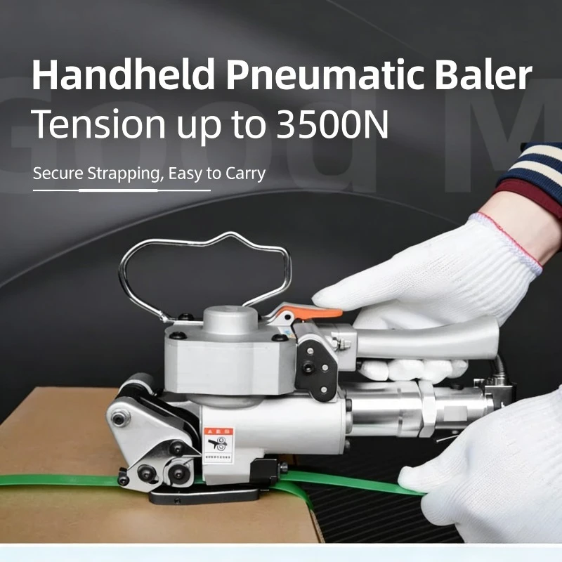 A19 Semi-automatic Pneumatic Baler Plastic Steel Tape Packaging for Carton Lumber Brick Iron Baler Hot Melt Strapping Tool