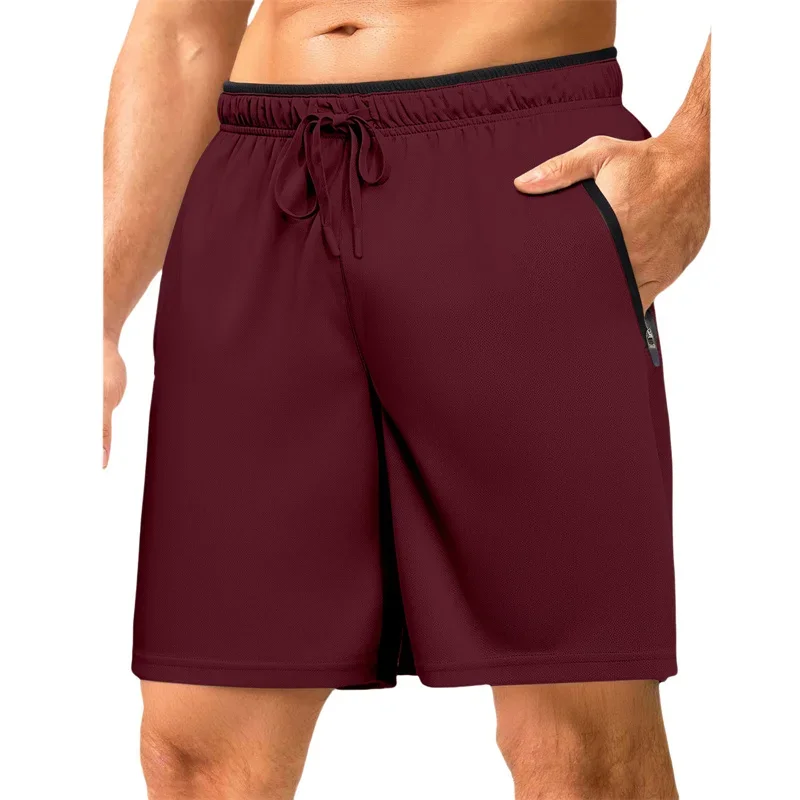 الرجال سستة جيب السراويل الرياضية رياضة السراويل الرجال الصيف تشغيل السراويل الرجال الركض شبكة الرياضة الصيف الشاطئ السراويل الرياضية