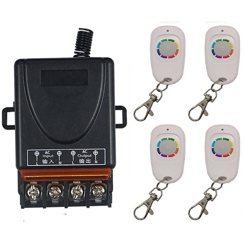 AC 110V 220 V 1CH 1CH Wireless RF Remote Control Light Switch 10A Relay Output Radio Receiver Module+Transmitter Garage Doors