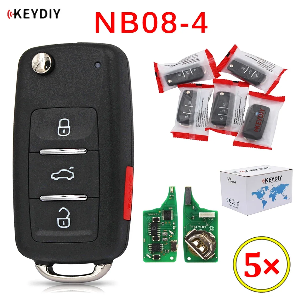 5Pcs/Lot KEYDIY 4 BTN Multi-functional Remote Control NB08-3+1 NB Series NB08-4 Universal for KD900 KD-X2 All Functions in One