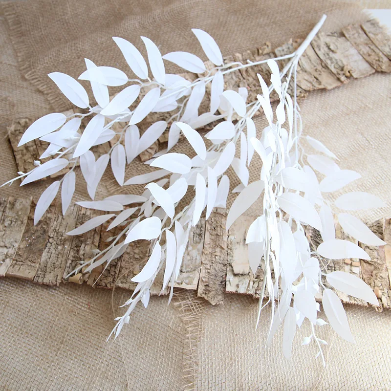 باقة الصفصاف الاصطناعية الحريرية أوراق خضراء وهمية لحفلات الزفاف حديقة المنزل زهرية الديكور حفلة الغابة لتقوم بها بنفسك إكليل النباتات #6