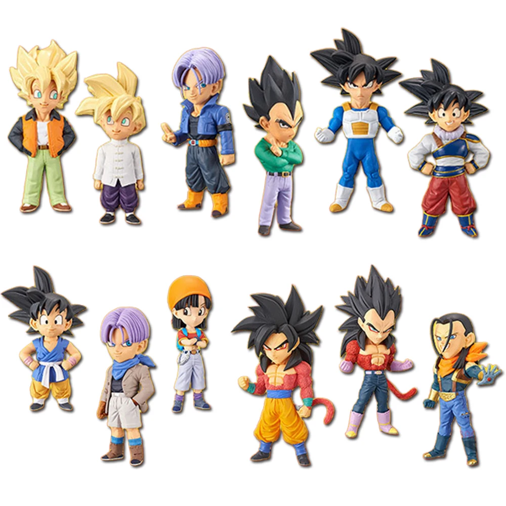 12 unids/set Dragon Ball Super Goku Vetega Majin Buu Freeza Beerus Whis Mark Karin Gotenks figuras de PVC Anime modelo coleccionable 7cm