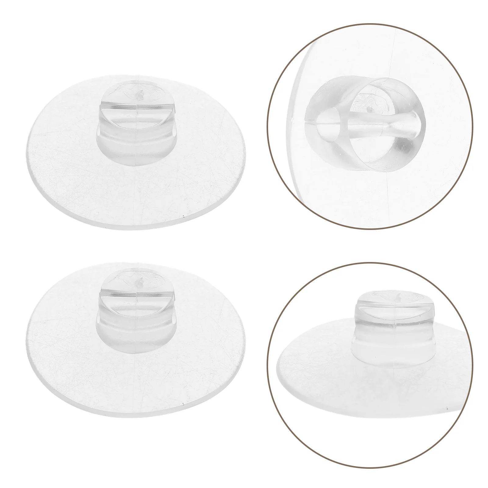 

20pcs Transparent Suction Cup Clips For Glass Windows Small Mini Hook Mount Cable Organizer Desk Storage Holder Clear Round