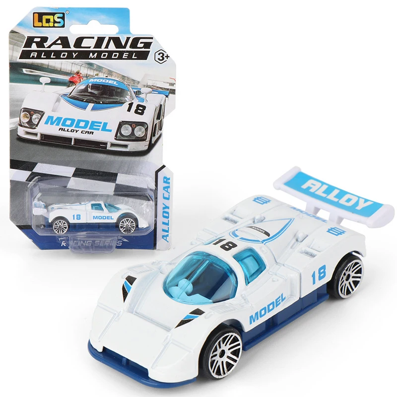 Mini coche de aleación de carreras para niños, juego de modelo de carreras de coches deportivos deslizantes, juguete