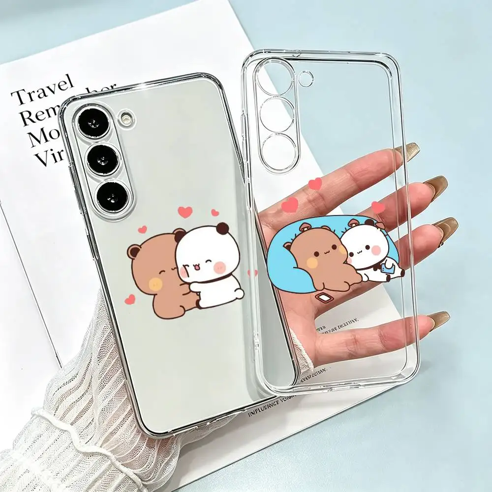 Lovely and sweet Bubu & Dudu Clear Phone Case for Samsung Galaxy A71, A70, A40,A52, A51, A30