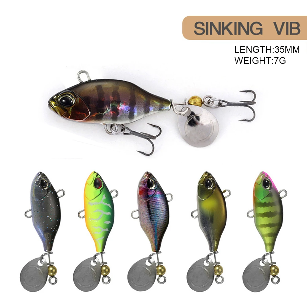 3.5cm 7g Fishing Lure Micro VIB Wobbler Long Cast Sinking Metal Vibration Spoon Jerkbait Artificial Hard Bait Trout Bass Bait