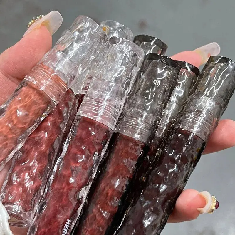 HERORANGEHR292 빙하 바위 거울 물 유약 립 글레이즈, 보습 및 보습, 퇴색하기 쉬운 필름 형성