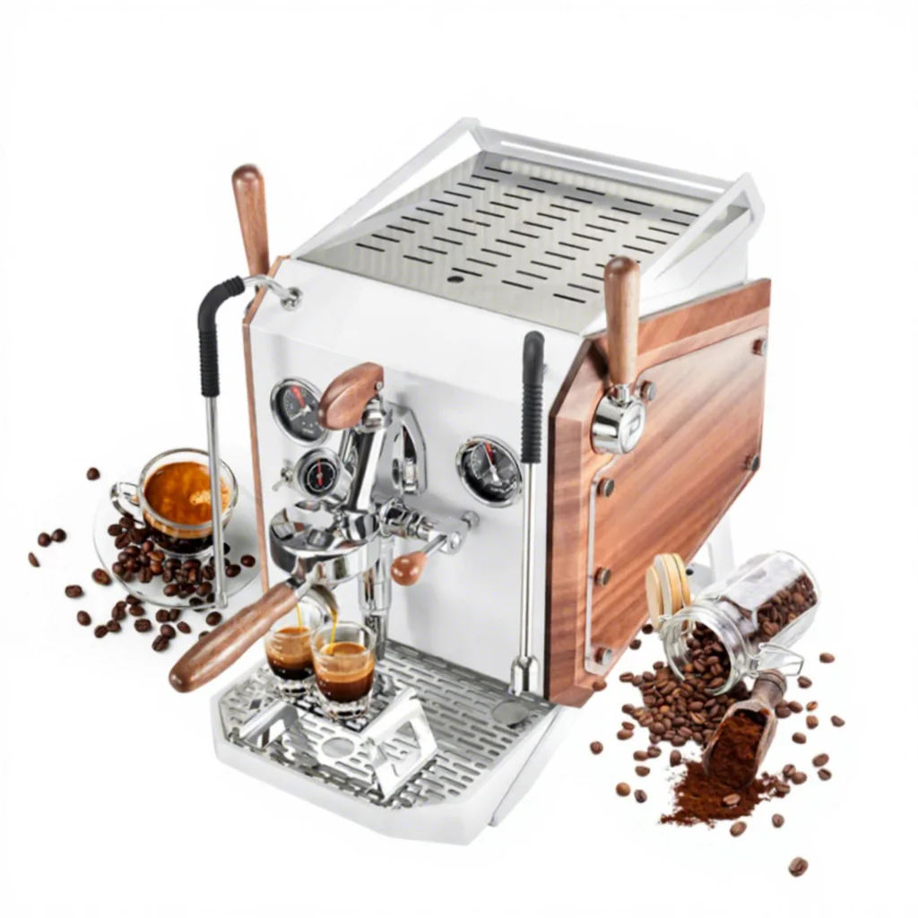 

Professional China Semi Automatic Commercial Coffee Maker 3L Double Boiler Barista Manual Control Espresso Coffee Machine